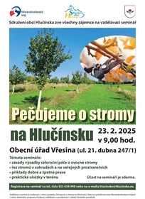 Plakáty na vzdělávací semináře 'Pečujeme o stromy na Hlučínsku' - KD Oldřišov