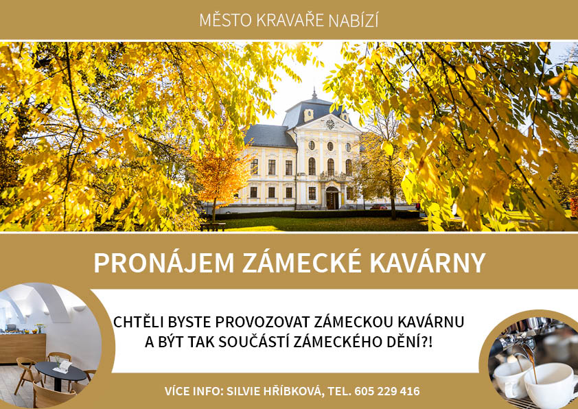 Město Kravaře nabízí k pronájmu Zámeckou kavárnu